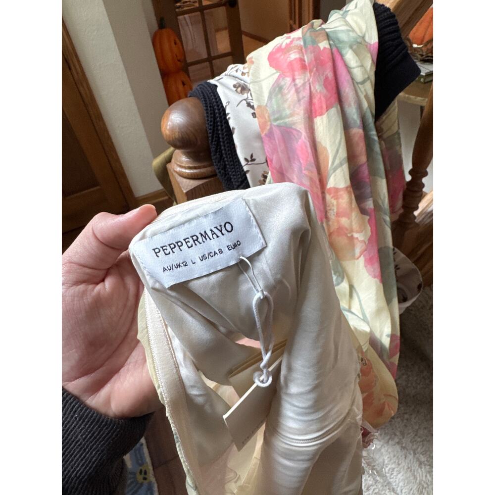 PEPPERMAYO Under The Pagoda Maxi Dress in Yellow Peony Size 8 NEW - Picture 5 of 6